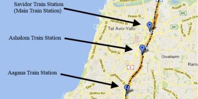 Žemėlapis sherut žemėlapis Tel Avivas