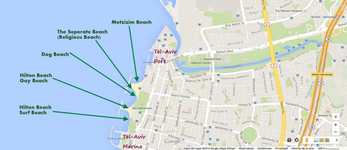 žemėlapis namal Tel Avivas