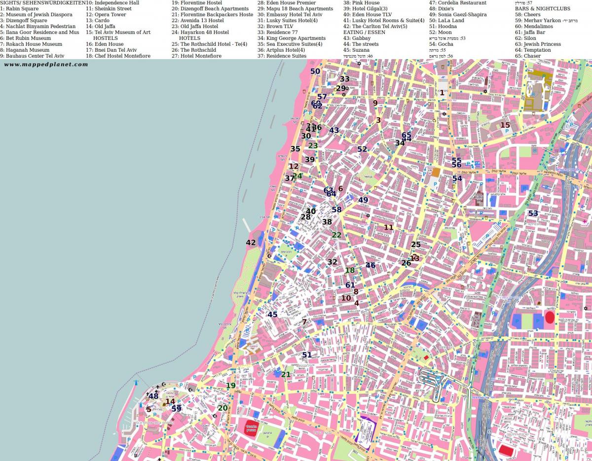 žemėlapis rabin aikštė Tel Avivas