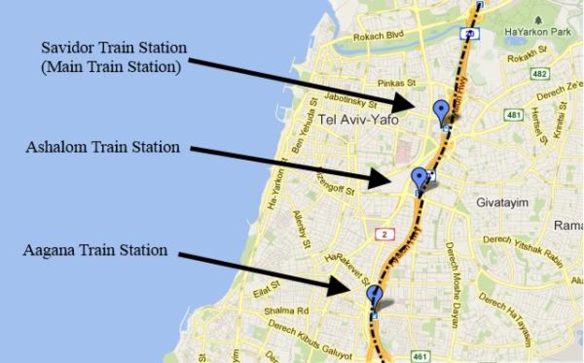 žemėlapis sherut žemėlapis Tel Avivas