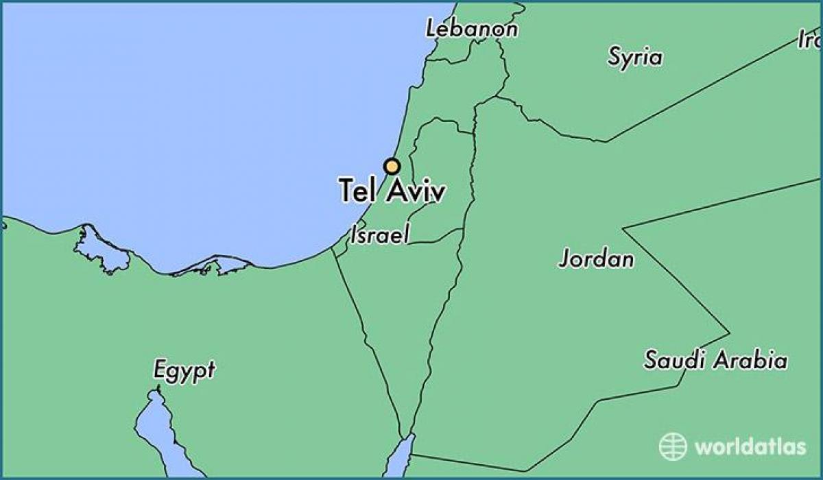 žemėlapis Tel Avivo pasaulyje