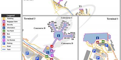 Ben guriono oro uosto terminalas 1 žemėlapis
