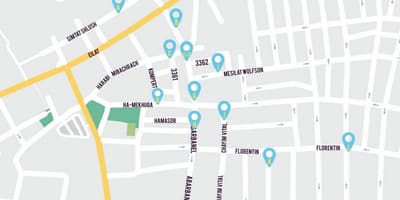 Žemėlapis florentin Tel Avivas
