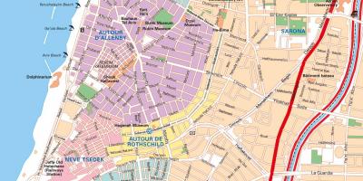 Žemėlapis Tel Avivo automobilių stovėjimo aikštelė